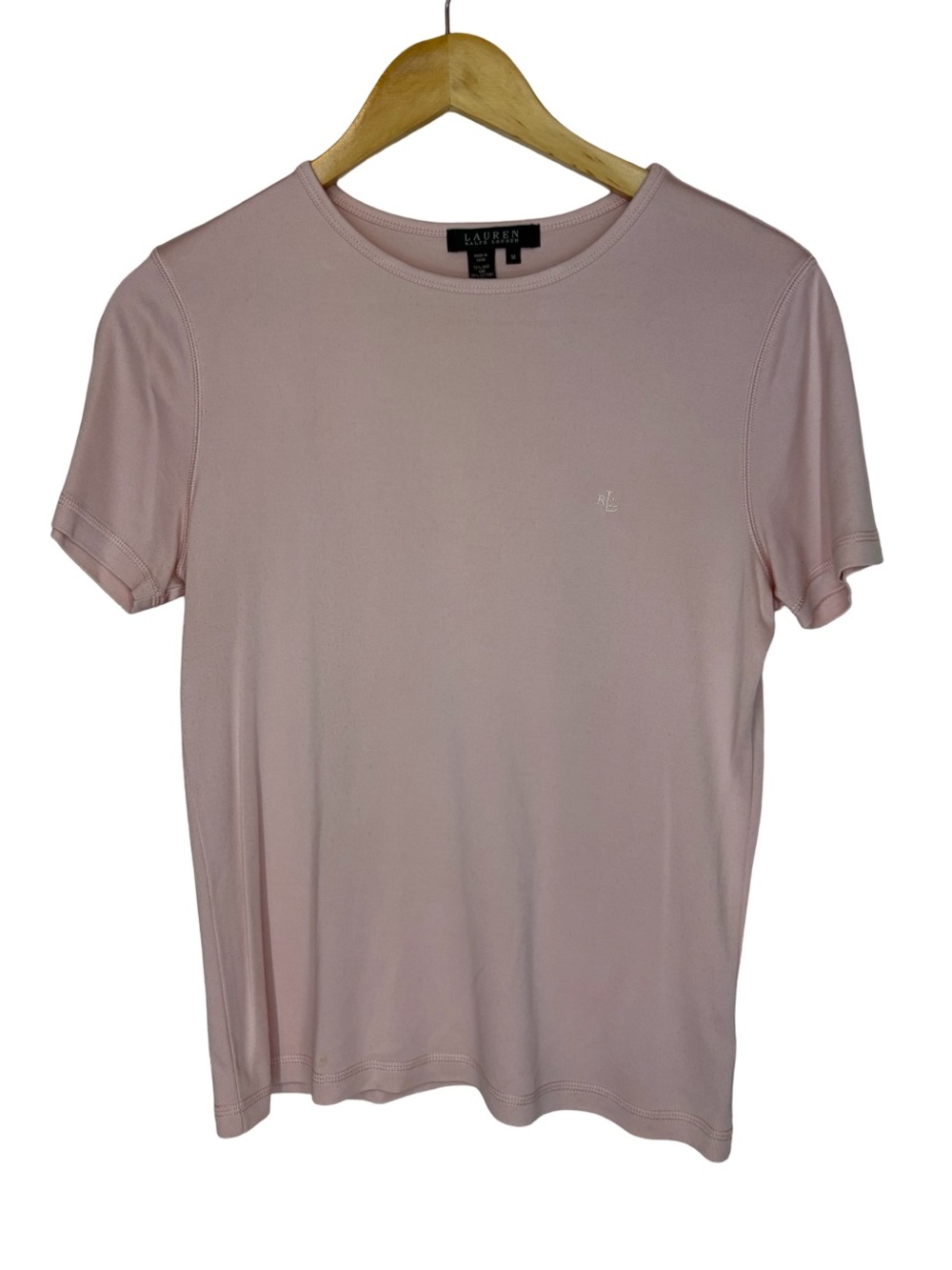 Lauren Ralph Lauren Pink Short-Sleeve Crewneck Tee medium